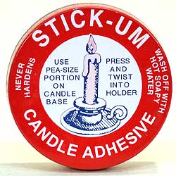 Half Ounce Stick Um Candle Adhesive Taper Candles