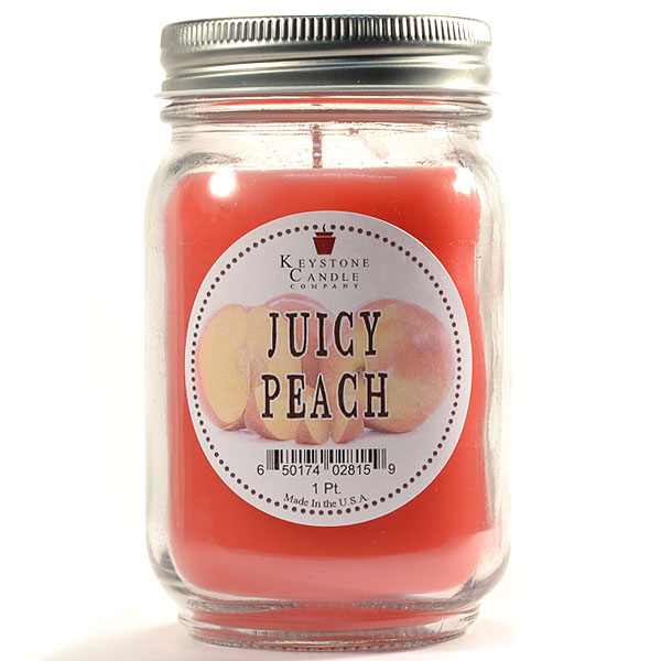 Juicy Peach Mason Jar Candle Pint