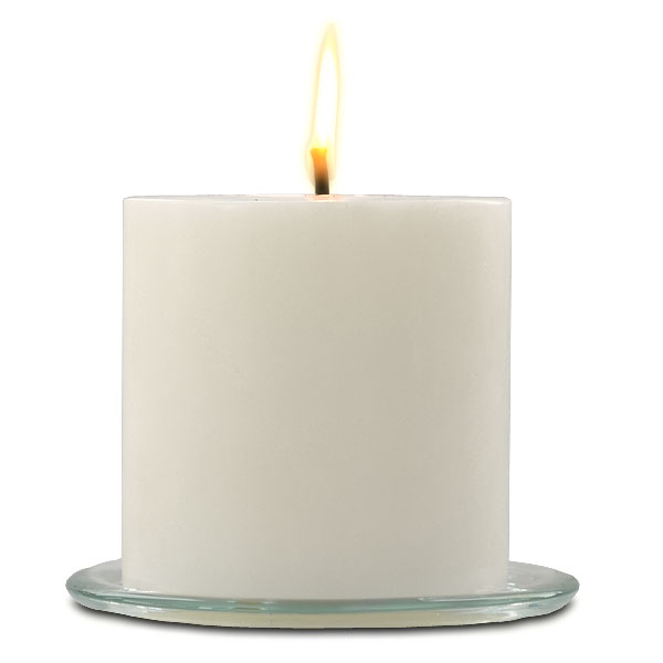 Unscented White 6 x 6 Outdoor Candle