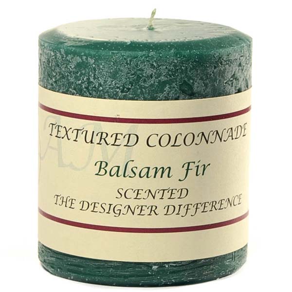 Textured Balsam Fir 3 x 3 Pillar Candles