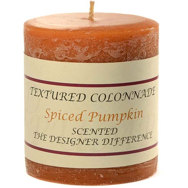 Rustic Spiced Pumpkin 3 x 3 Pillar Candles