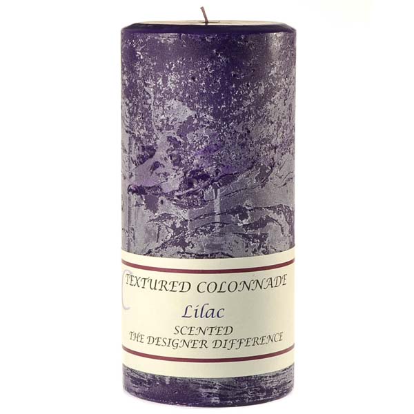 Textured Lilac 3 x 6 Pillar Candles