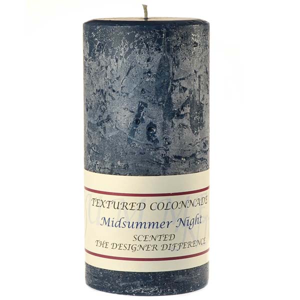 Textured Midsummer Night 4 x 9 Pillar Candles