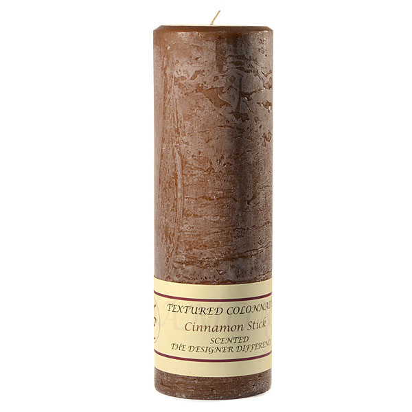 Textured Cinnamon Stick 3 x 9 Pillar Candles