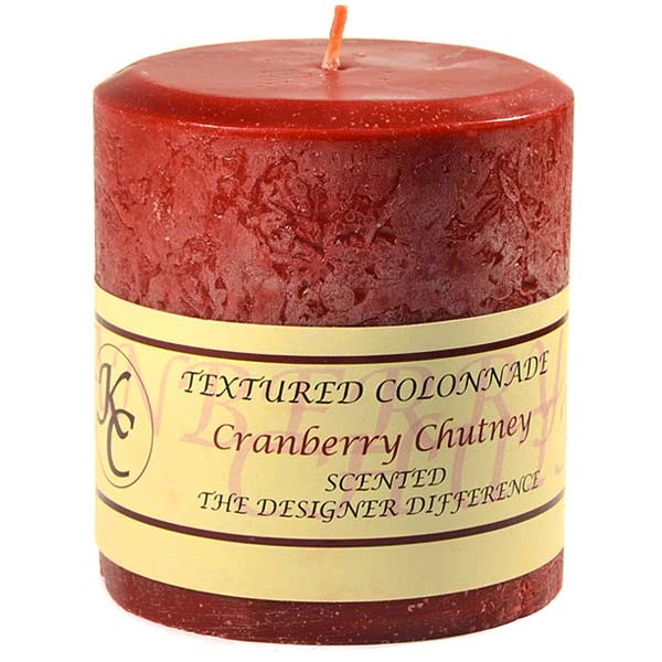 Textured Cranberry Chutney 4 x 4 Pillar Candles