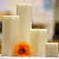 9 Inch Tall White Square Pillar Candles