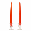 6 Inch Burnt Orange Taper Candles Pair