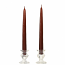 10 Inch Brown Taper Candles Pair
