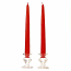 10 Inch Red Taper Candles Pair