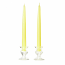 8 Inch Pale Yellow Taper Candles Pair