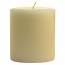 3 x 3 French Butter Cream Pillar Candles