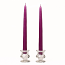 8 Inch Lilac Taper Candles Pair