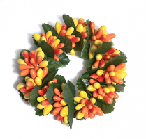 Rice Berry 1.5 Inch Candle Ring Orange Yellow