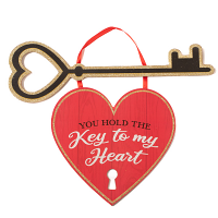 Key to My Heart Hanging Sign