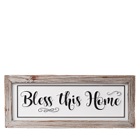 Distressed Bless This Home Sign