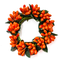 Rice Berry 1.5 Inch Candle Ring Orange