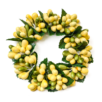 Rice Berry 1.5 Inch Candle Ring Yellow Light Green
