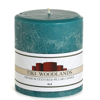 Textured Tiki Woodlands 4 x 4 Pillar Candles