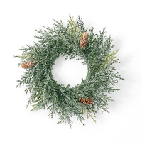Frosted Arborvitae 4.5 Inch Candle Ring