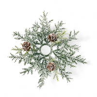Frosted Arborvitae 1 Inch Candle Ring