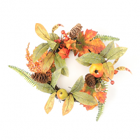 Foliage Mixed Fruit 6.5 Inch Candle Ring