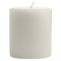 3 x 3 Unscented White Pillar Candles