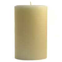 4 x 6 Unscented Ivory Pillar Candles