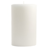 4 x 6 Unscented White Pillar Candles
