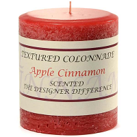 Textured Apple Cinnamon 3 x 3 Pillar Candles