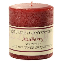 Textured Mulberry 3 x 3 Pillar Candles