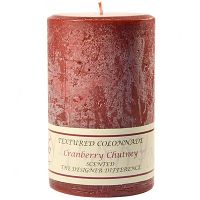 Textured Cranberry Chutney 4 x 6 Pillar Candles