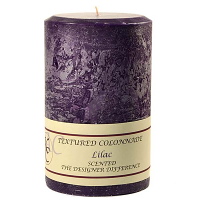 Textured Lilac 4 x 6 Pillar Candles