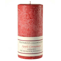 Textured Apple Cinnamon 4 x 9 Pillar Candles