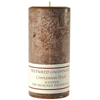 Textured Cinnamon Stick 4 x 9 Pillar Candles