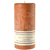 Textured Spiced Pumpkin 4 x 9 Pillar Candles
