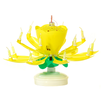 Yellow Musical Flower Birthday Candles