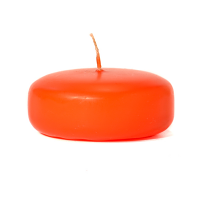 Small Burnt Orange Disc Floating Candles