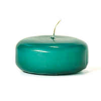 Small Hunter Green Disc Floating Candles