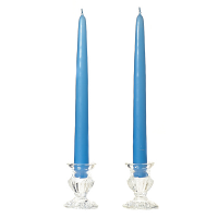 6 Inch Colonial Blue Taper Candles Pair