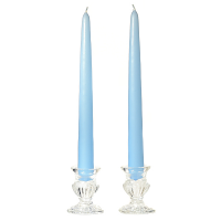 6 Inch Light Blue Taper Candles Pair