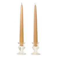 6 Inch Parchment Taper Candles Pair