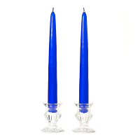 6 Inch Royal Blue Taper Candles Pair