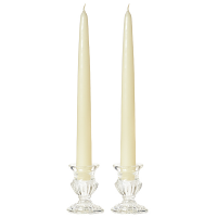 8 Inch Ivory Taper Candles Pair
