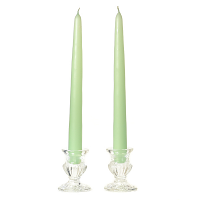 10 Inch Mint Green Taper Candles Pair