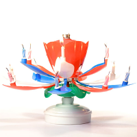 Red White Blue Lotus Birthday Candles