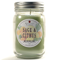 Sage and Citrus Mason Jar Candle Pint