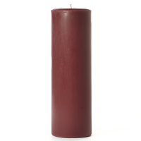 3 x 9 Leather Pipe and Woods Pillar Candles