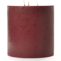 6 x 6 Leather Pipe and Woods Pillar Candles