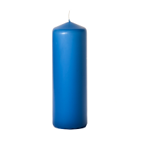 Colonial blue 3 x 9 Unscented Pillar Candles
