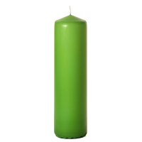 Lime green 3 x 11 Unscented Pillar Candles